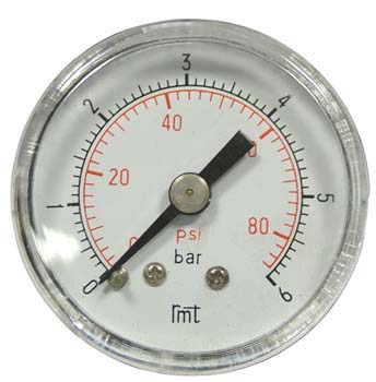 MANOMETRO 0-6 BAR Ø=42mm. 1/8" ATTACCO FILETTO POSTERIORE – MANOMETRES Lamplast Maroc